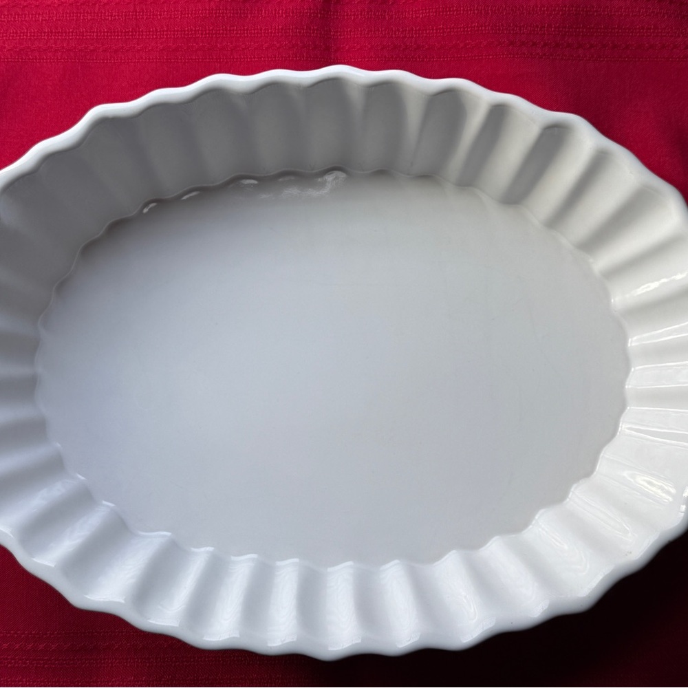 Elegant White Ceramic Baking Dish